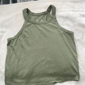 Green crop top